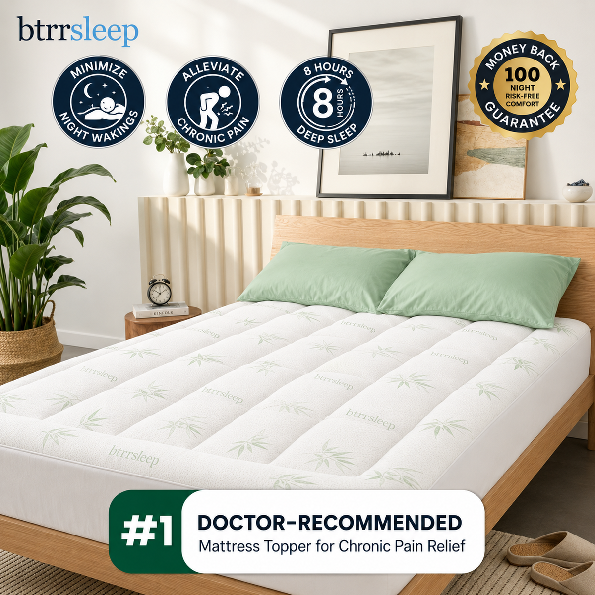 Btrrsleep Cooling Mattress Topper